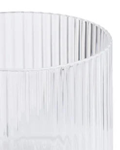 glas voor geurkaars ⌀10x8.5cm ribbel transparant