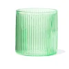 glas voor geurkaars ⌀6.5x6.5cm ribbel groen