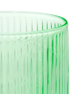 glas voor geurkaars ⌀6.5x6.5cm ribbel groen