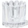 glas voor geurkaars ⌀8x8cm ribbel transparant