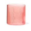 glas voor geurkaars ⌀6.5x6.5cm ribbel oranje
