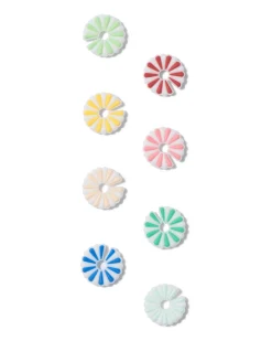 glasmarkeerders bloemen - 8 stuks