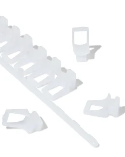 glijders voor U-rails wit - 10 stuks