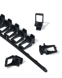 glijders voor U-rails zwart - 10 stuks