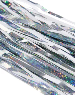 glittergordijn 200cm zilver
