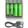 GP batterij lader met 4 AA batterijen
