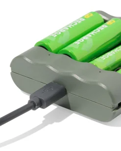 GP batterij lader met 4 AA batterijen
