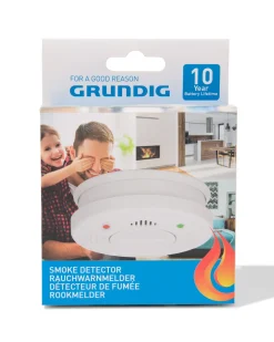 Grundig rookmelder met 10 jaar batterijduur