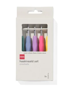 haaknaalden 4+4.5+5+5.5+6 - 5 stuks