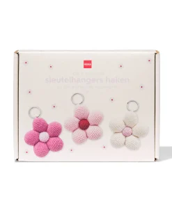 haakset sleutelhangers bloemen