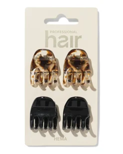 haarclips tortoise - 4 stuks