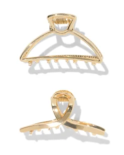 haarklem 4.5cm goud - 2 stuks