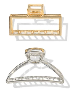 haarklem 8cm goud - 2 stuks