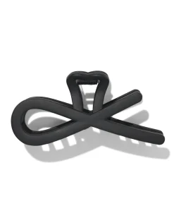 haarklem 11cm strik mat zwart