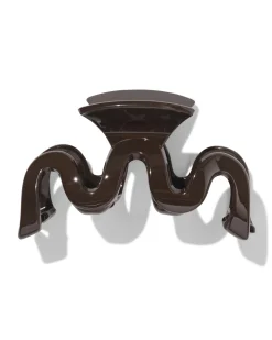 haarklem 10cm swirl bruin