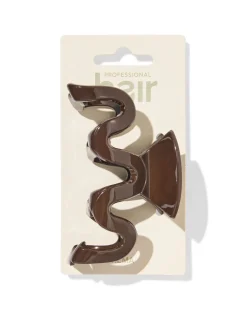 haarklem 10cm swirl bruin