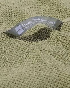 handdoeken tweedekans recycled katoen lichtgroen