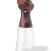 handventilator met watersproeier 13x13x28cm paars