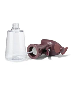 handventilator met watersproeier 13x13x28cm paars