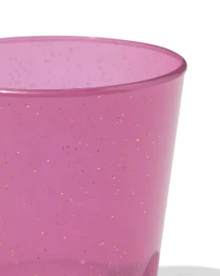 herbruikbare bekers 250ml glitter - 4 stuks