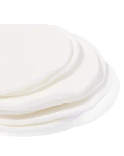 herbruikbare make-up pads bamboe met was- en bewaarzakje Ø8cm - 10 stuks