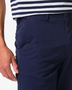 heren chino short donkerblauw