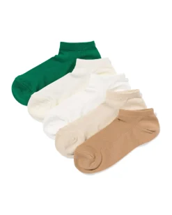 heren enkelsokken mesh - 5 paar groen