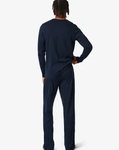 heren pyjama donkerblauw