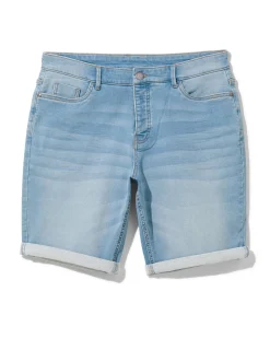 heren short jogdenim lichtblauw
