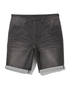 heren short jogdenim zwart