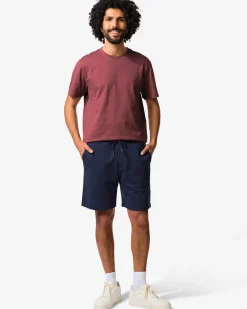 heren sweatshort donkerblauw
