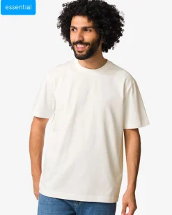 heren T-shirt Elias relaxed fit gebroken wit