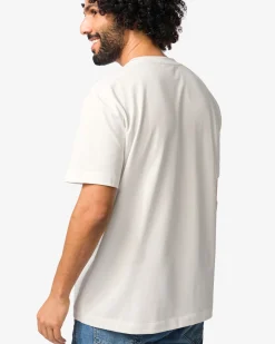 heren T-shirt Elias relaxed fit gebroken wit