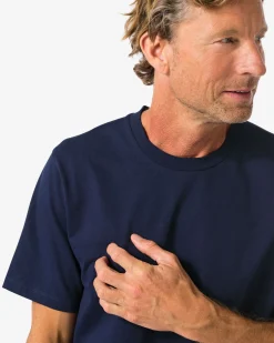 heren T-shirt Elias relaxed fit donkerblauw