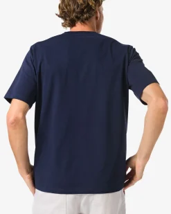 heren T-shirt Elias relaxed fit donkerblauw