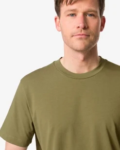 heren T-shirt Elias relaxed fit middengroen