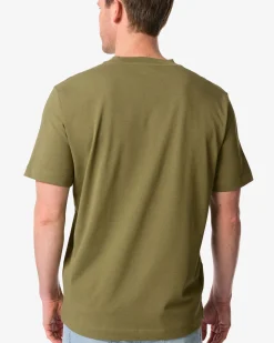 heren T-shirt Elias relaxed fit middengroen