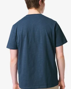 heren T-shirt Jaap slub donkerblauw