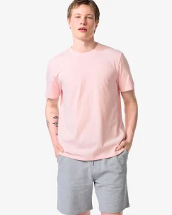 heren T-shirt Jaap slub lichtroze