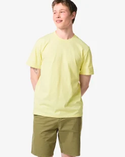 heren T-shirt Jaap slub lichtgeel