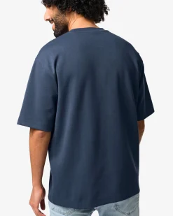 heren T-shirt Job oversized fit donkerblauw