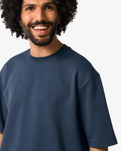 heren T-shirt Job oversized fit donkerblauw