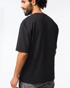 heren T-shirt Job oversized fit zwart