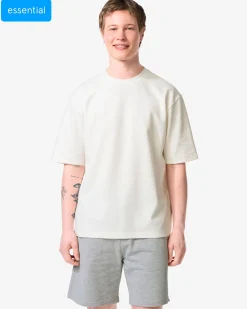 heren T-shirt Job oversized fit gebroken wit