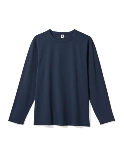 heren T-shirt Loek jersey strepen donkerblauw