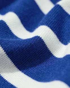 heren T-shirt Loek jersey strepen felblauw