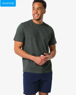 heren T-shirt regular fit grijs