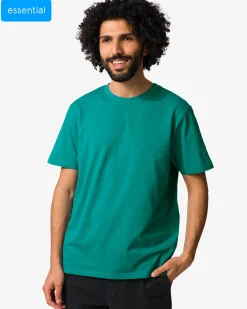 heren T-shirt regular fit lichtgroen