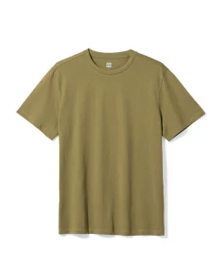 heren T-shirt regular fit middengroen