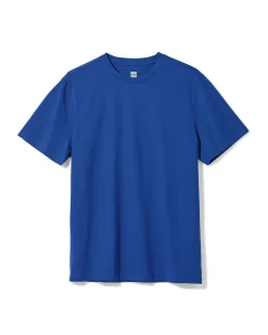 heren T-shirt regular fit felblauw
